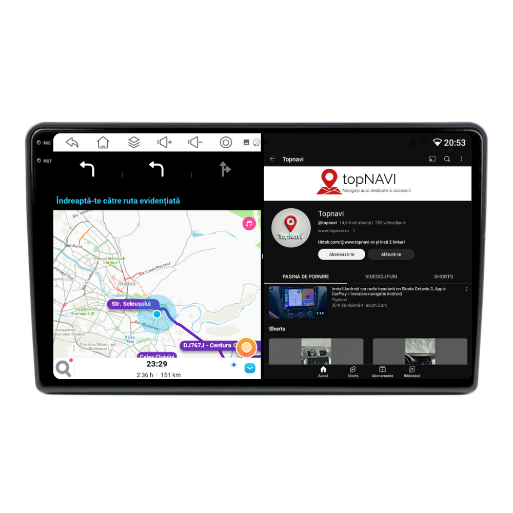 Navigatie Citroen C4 (2019+), Ecran 9 inch, Carplay / Android auto, Youtube, Waze