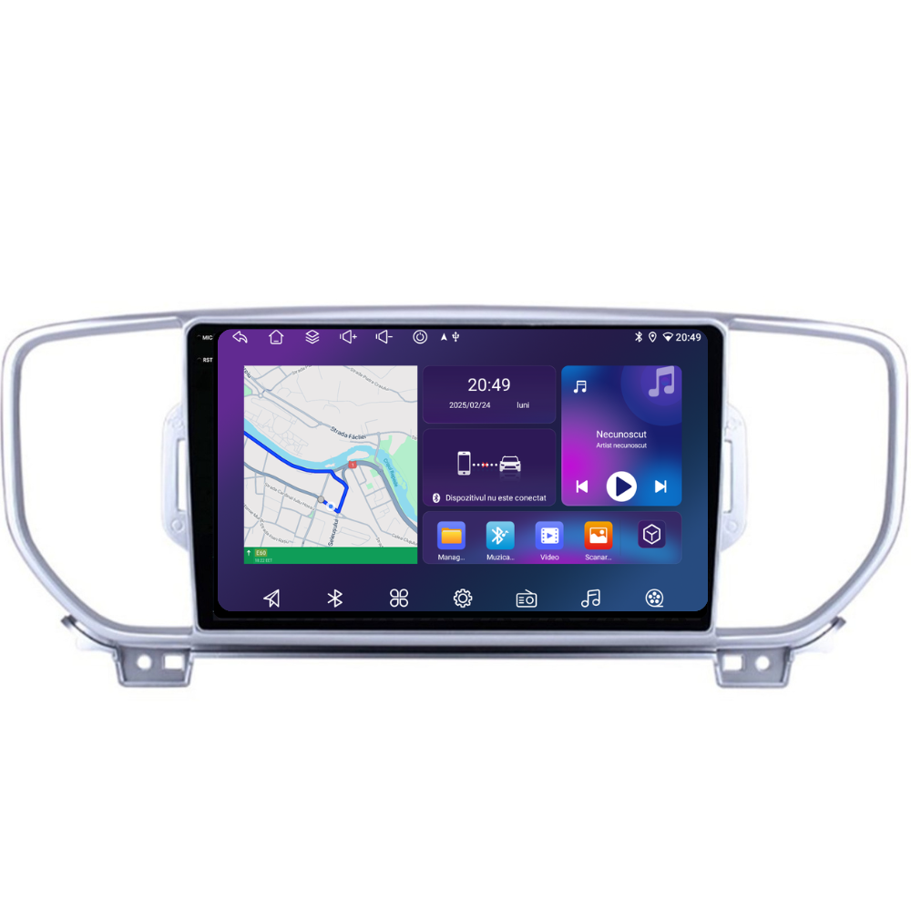 Navigatie Kia Sportage (2016-2021), Ecran 9 inch, Carplay, Android auto / Youtube Waze