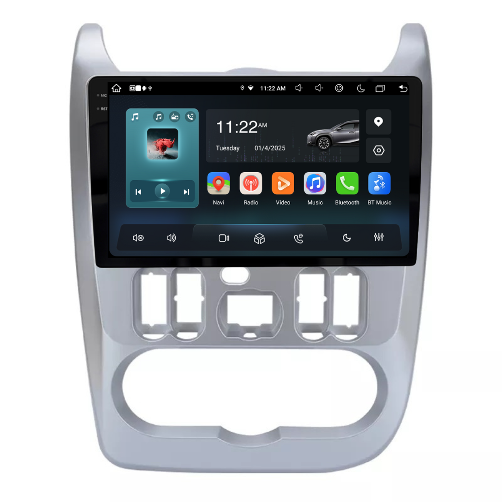 Navigatie Dacia Logan 1 (2008-2013), Duster (2010-2013) Android, Ecran 9", Carplay / Android auto