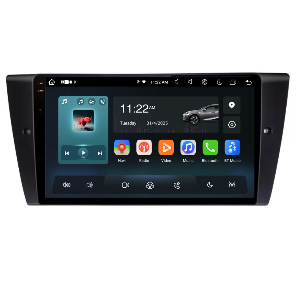 Navigatie BMW Seria 3 E90 / E91 (2004-2012), Android, Ecran 9", Carplay / Android auto