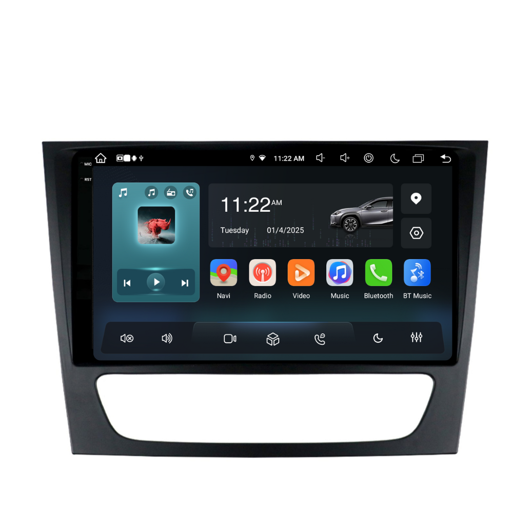Navigație Mercedes E-Class w211 (2002-2009), Ecran 9", Carplay / Android Auto