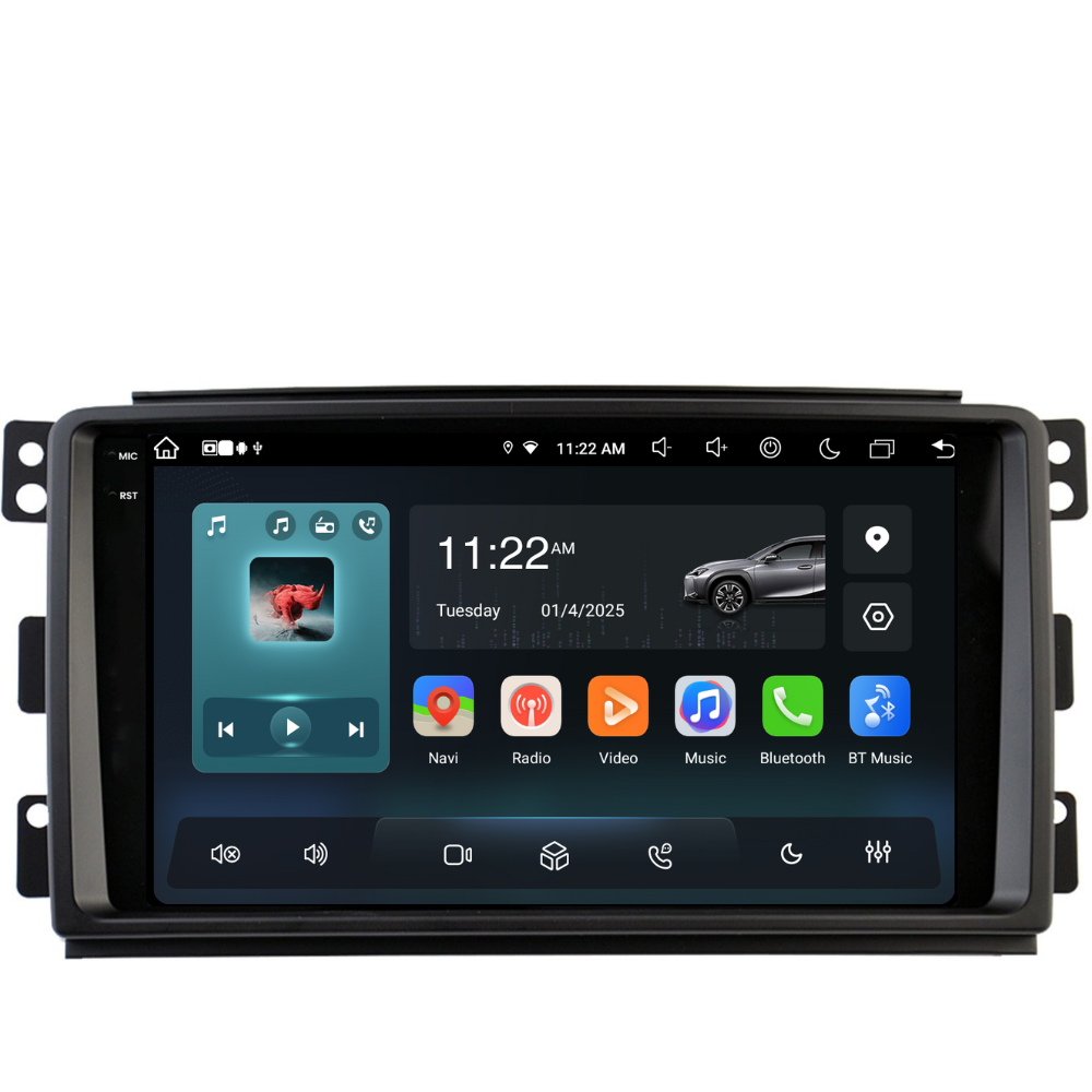 Navigatie Smart For Two / For Four (2005-2010), Android, Ecran 9", Carplay / Android auto