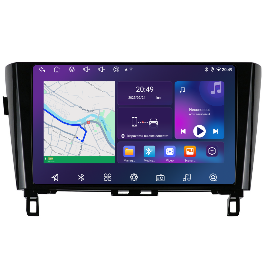 Navigatie Nissan X-Trail (2013-2017), Ecran 10 inch, Carplay / Android auto, Youtube, Waze