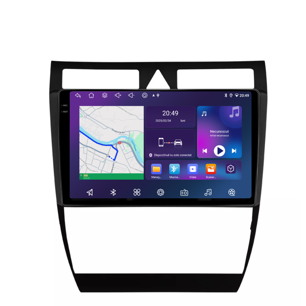 Navigatie Audi A6 C5 (1997-2006), Android, Ecran 9 inch, carplay / android auto
