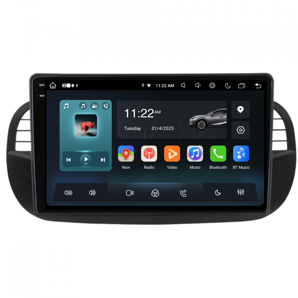 Navigatie Fiat 500 (2007-2015), Ecran 9", Carplay / Android Auto