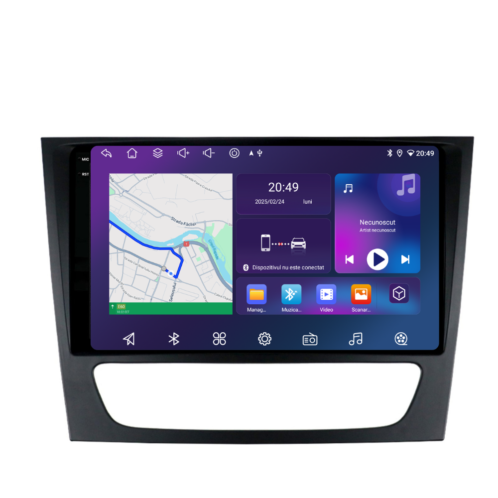 Navigație Mercedes E-Class w211 (2002-2009), Ecran 9", Carplay / Android Auto