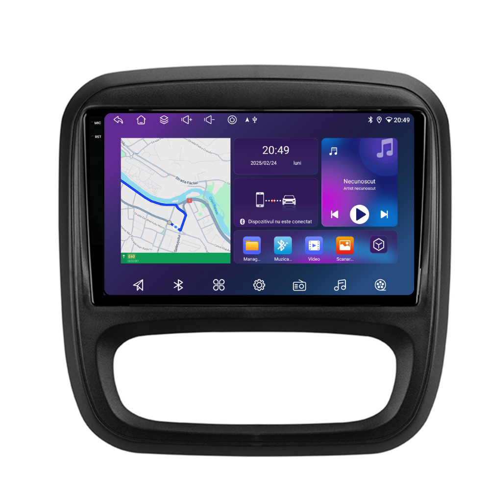Navigatie Opel Vivaro (2014-2018), Android, Ecran 9", Carplay / Android auto