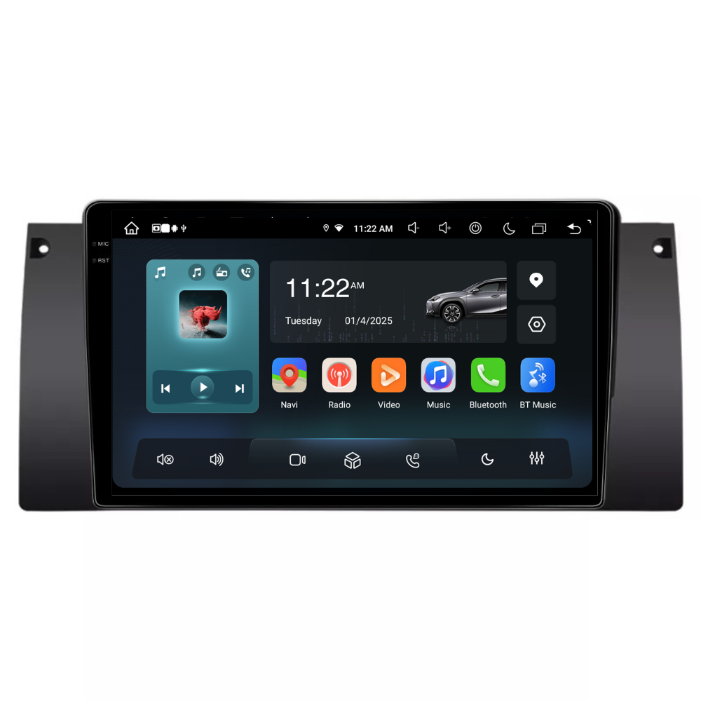 Navigatie Bmw Seria 5 E39 ,X5 E53 (1995-2006), Android, Ecran 9", Carplay / Android auto