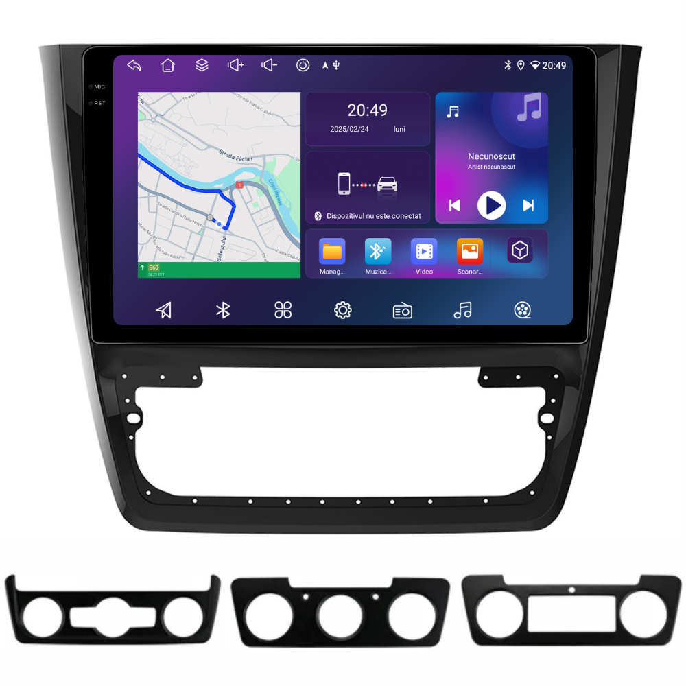 Navigatie Skoda Yeti (2009-2014), Android, Ecran 10", Carplay / Android auto