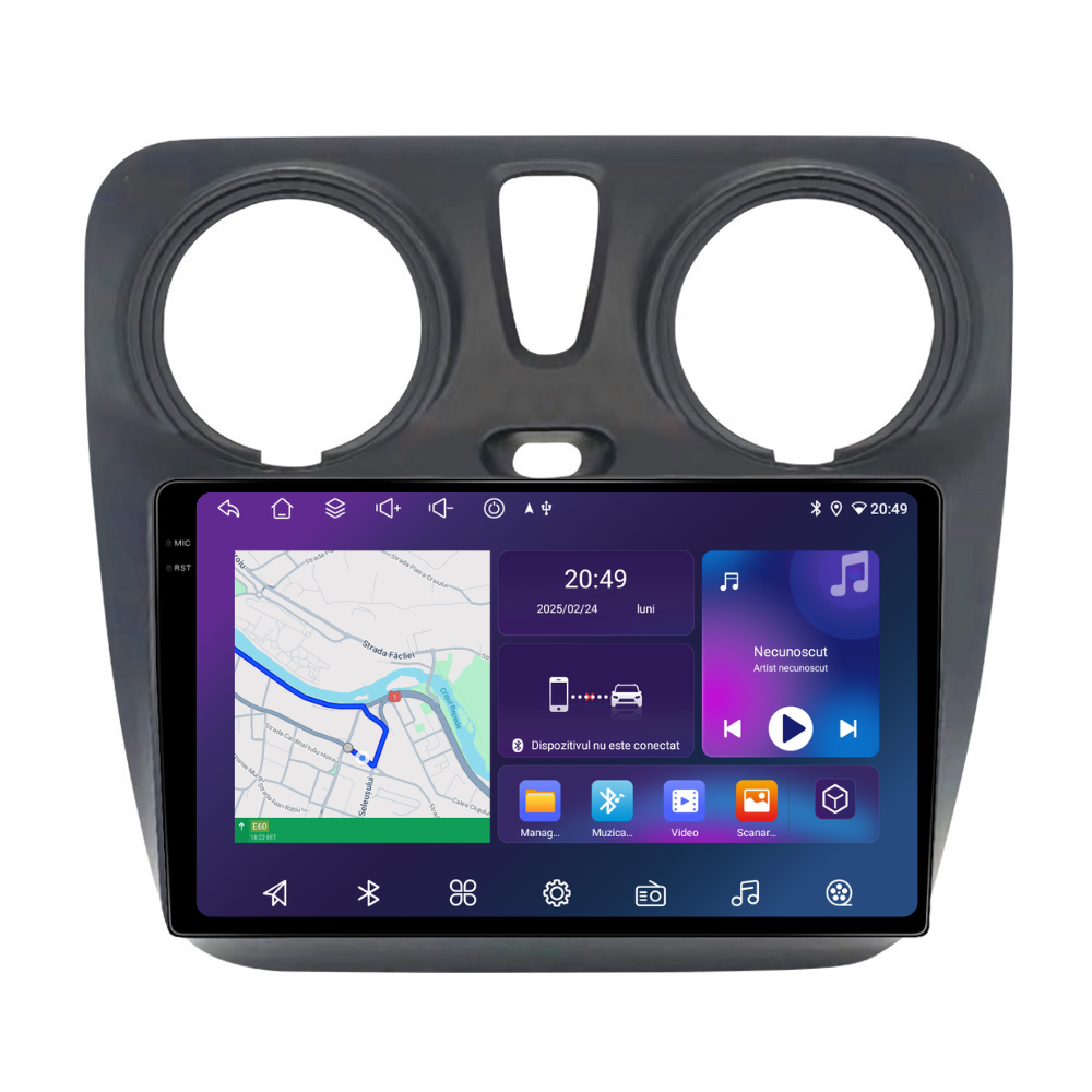 Navigatie Dacia Dokker (2012-2020), Android, Ecran 9", Carplay / Android auto