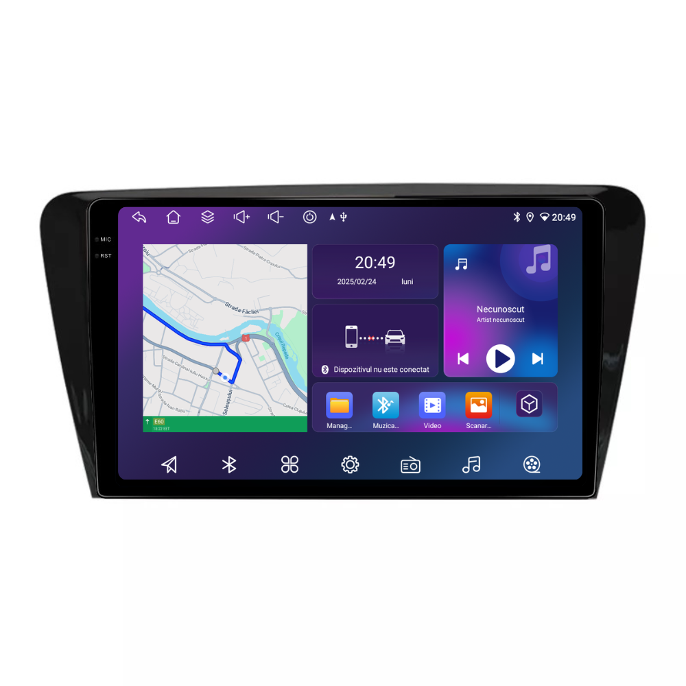 Navigatie Skoda Octavia 3 (2013-2018), Android, Ecran 10", Carplay / Android Auto