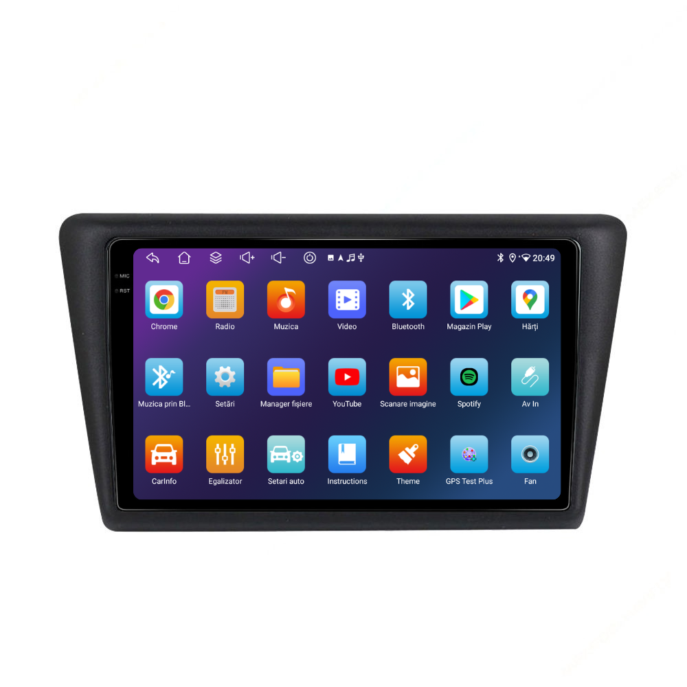 Navigatie Skoda Rapid (2011-2019), Android, Ecran 9", Carplay / Android auto