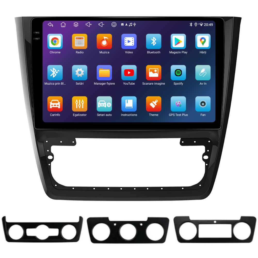 Navigatie Skoda Yeti (2009-2014), Android, Ecran 10", Carplay / Android auto