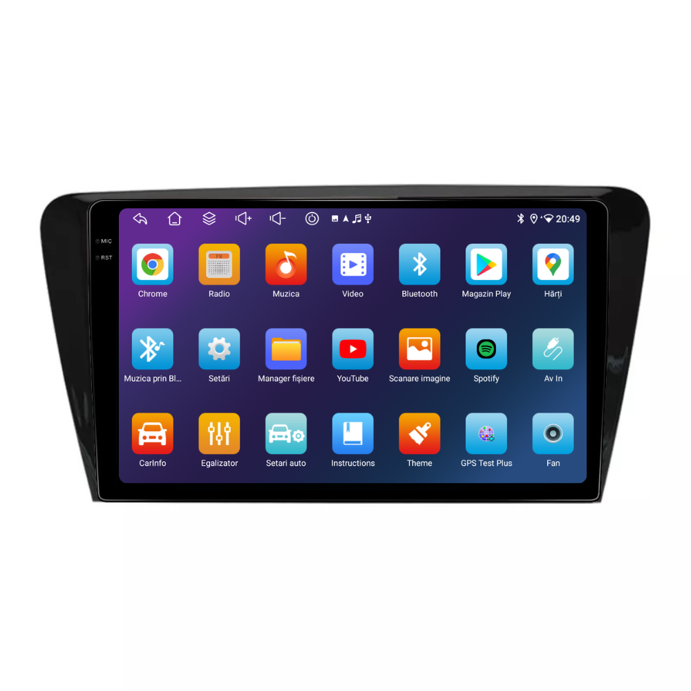 Navigatie Skoda Octavia 3 (2013-2018), Android, Ecran 10", Carplay / Android Auto