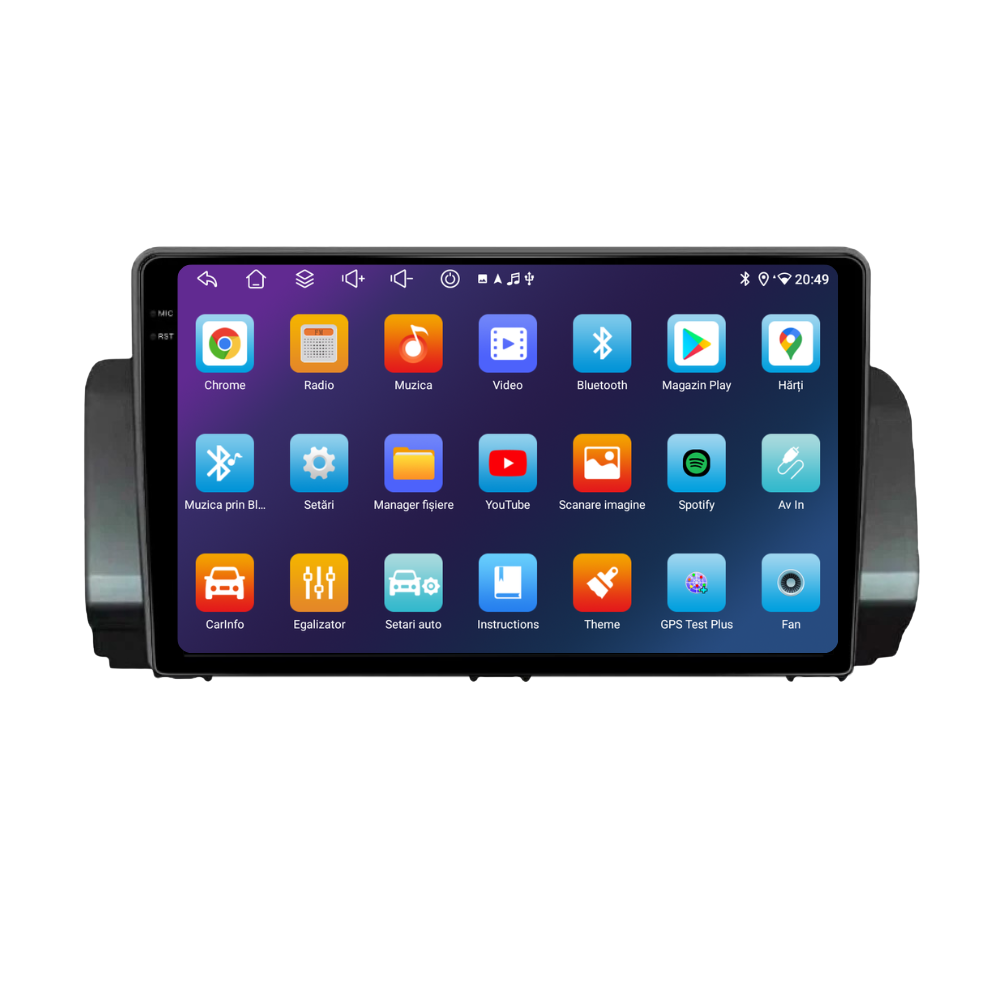 Navigatie Dacia Logan / Sandero / Jokker (2021+) Android, Ecran 10", Carplay / Android auto